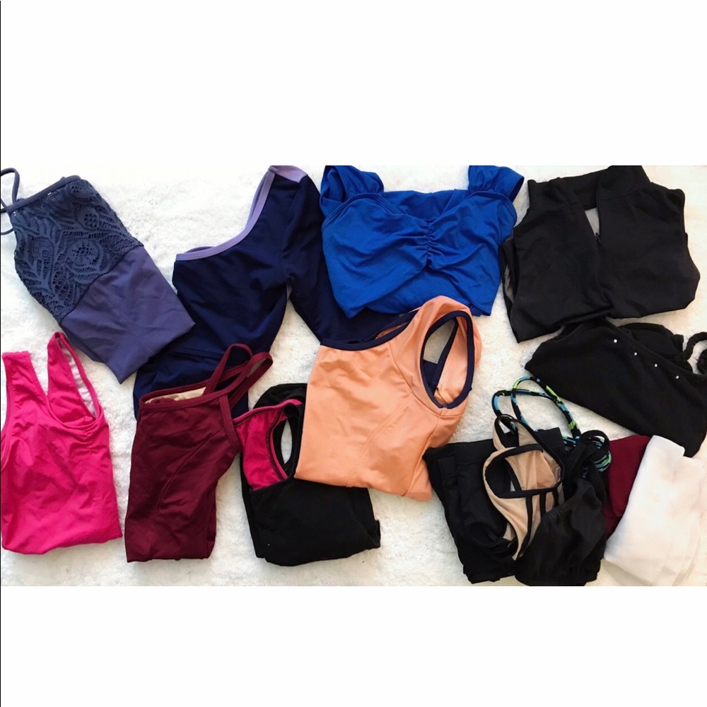Dance bundle: leotards, skirts, bras, leggings